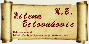 Milena Belovuković vizit kartica